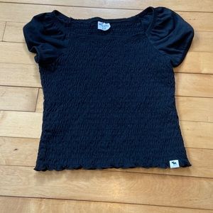 Abercrombie kids black smocked shirt. Barely worn.